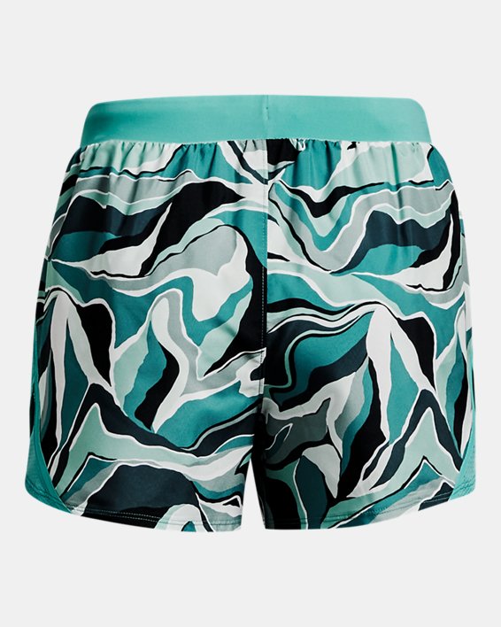 Women's UA Fly-By 2.0 Printed Shorts, Green, pdpMainDesktop image number 6
